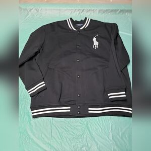 Polo by Ralph Lauren Black Varsity Jacket 2XB